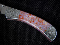 Confetti Agate from Mexico is a very hard, tough, and durable agate, suitable for folding knives because of its great strength Confetti Agate from Mexico is a very hard, tough, and durable agate, suitable for folding knives because of its great strength