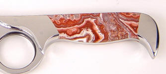 Crazy Lace Agate gemstone knife handle Crazy Lace Agate gemstone knife handle