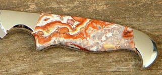 Crazy Lace Agate Gemstone custom knife handle Crazy Lace Agate Gemstone custom knife handle