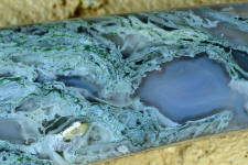 10 power magnification of Horse Canyon Plume Agate gemstone 10 power magnification of Horse Canyon Plume Agate gemstone