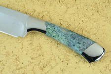 Horse Canyon Plume Agate gemstone knife handle Horse Canyon Plume Agate gemstone knife handle