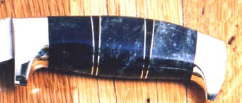 Indian Green Moss agate on hidden tang with ebony hardwood Indian Green Moss agate on hidden tang with ebony hardwood