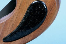 Black Galaxy Granite inlay in American Black Walnut Hardwood chef's knife stand Black Galaxy Granite inlay in American Black Walnut Hardwood chef's knife stand