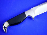 Australian Black nephrite jade is tough, hard, and durable and will outlast the knife blade Australian Black nephrite jade is tough, hard, and durable and will outlast the knife blade