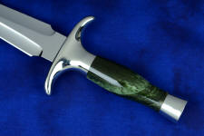 Nephrite Jade gemstone from Wyoming is extremely tough and durable, tough enough for a tactical hidden tang handle Nephrite Jade gemstone from Wyoming is extremely tough and durable, tough enough for a tactical hidden tang handle